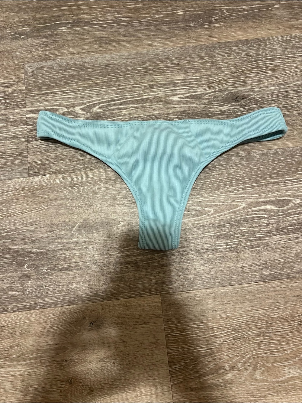 Light Blue Ribbed Bikini Bottom - Picture 3 of 3